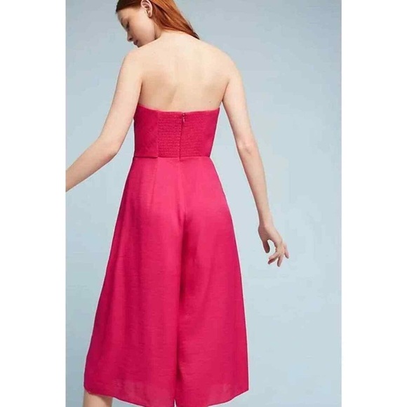 MAEVE | Anthropologie strapless Brin jumpsuit Fuschia | 2 - Picture 2 of 10